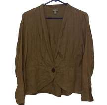 J.Jill 100% Linen Blazer Women’s lagenlook Lightweight Jacket size Medium Petite