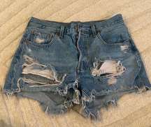 Vintage Levi 501 Distressed Denim Shorts