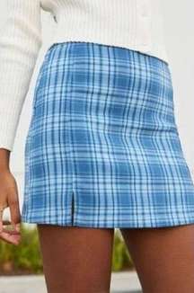 John Galt Cara Plaid Mini Pencil Skirt