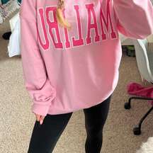 Francesca's pink oversized crewneck hoodie