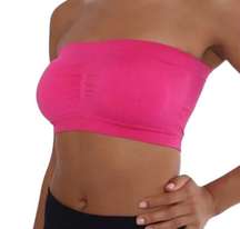 Hot Pink Seamless Bandeau Bra •Size Medium