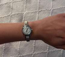 Vintage Silver Timex Water Resistant Bracelet Watch