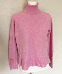 J.crew soft plush pink turtleneck sweater