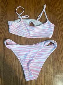 Pink Zebra Stripe Bikini