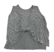 The Fifth Label Top Womens Small Gray Knotted Surplice Front Open Oversized