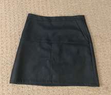 Black Faux Leather Skirt