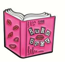 Enamel Pin Brooch Cartoon Pink "Burn Book" Badges Funny Jewelry Gift