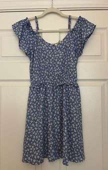 Jessica Simpson Blue Cold Shoulder Dress Size S Gently Worn