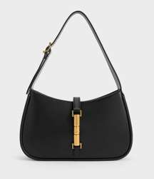 Charles & Keith Cesia Metallic Accent Shoulder Bag