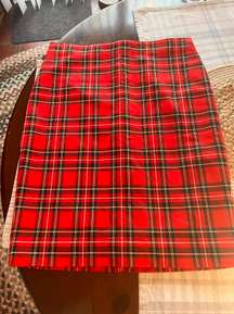 Holiday J Crew Plaid Pencil Skirt