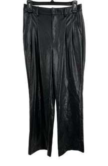 7FAMK Seven For All Mankind Vegan Leather Wide Leg Pant Small