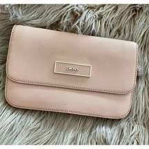 DKNY Leather Clutch in Blush‎ Pink