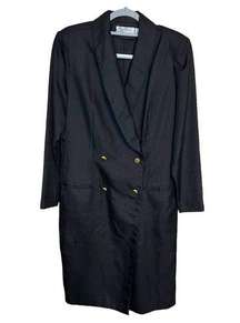 Oleg Cassini Long Black Blazer/Coat SIZE 12