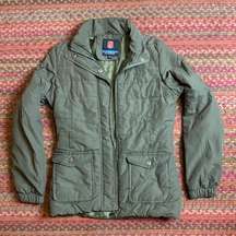 ARMY GREEN EDGE PUFFER JACKET