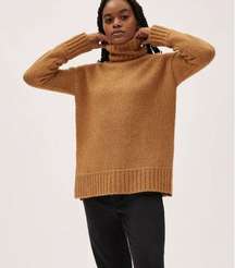 Everlane The Cloud Oversized Turtleneck in Heathered Chai Medium New Sweater