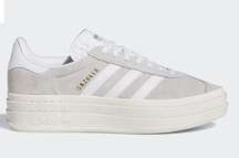 NWT  Gazelle Bold Shoes Grey Two/Cloud White/Core White W5