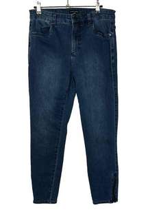 Universal Standard Dark Blue Wash Mid Rise Skinny Jeans 8