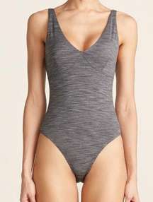 Outdoor Voices Freeform Leotard Bodysuit in Charcoal Large