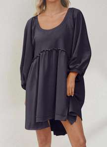 Sweatshirt Tunic High Low Dress 