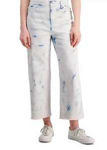 🆕 Style & Co Wide Leg Crop Jeans in Bleach Dye Wash