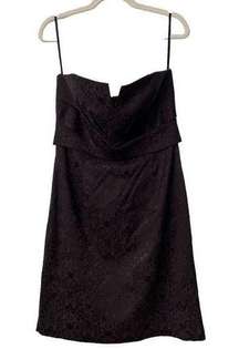 White House Black Market Size 12 Jacquard Black Dress