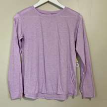 Women’s Long Sleeve Stripe Active Top Purple Size XL NWT