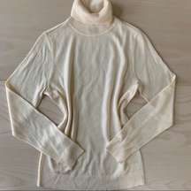 Relativity Knit Comfy Ivory Turtleneck Sweater
