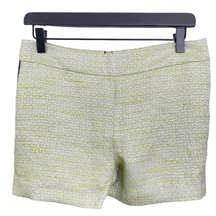 Sail to Sable Shorts Green Gray Size 4 Flat Front Brocade Metallic Pockets