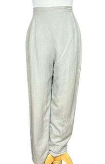 Vintage Donna Morgan Oatmeal Linen High Waist Tapered Pants S