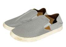 Olukai Women's Size 11 Pehuea Loafers Pale Grey Slip on Shoe