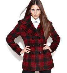 Steve Madden Plaid Wool Coat