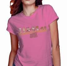 Animal crossing pink t shirt print  size XL Juniors Tom Nook K.K. Slider