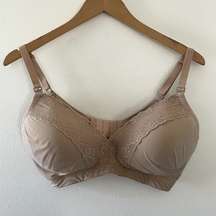 Natori Bra Womens 36DD Beige Cafe Bliss Perfection Wireless Contour Nursing