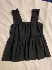 Boutique Babydoll Black Top