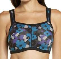 NATORI Size 32H Yogi Convertible Straps Sports Bra In Camo Floral Print CoolMax