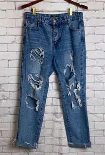 Momokrom Distressed Jeans - Raw Hem - Size 10 see measurements