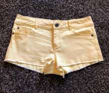 Yellow Fringed Shorts