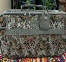 Vintage Soft Side American Flyer Tapestry Overnight Laptop Carry-On Luggage Bag