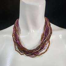 Coldwater Creek Seed Beaded Necklace