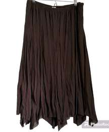 Studio Y Brown Textured Low Rise Fairy Grunge Midi Skirt Women's Size Small