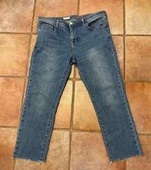 Pilcro cropped straight leg jeans size 31