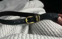 Genuine Leather Blue Belt In Size Medium