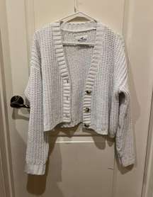 White Cropped Cardigan