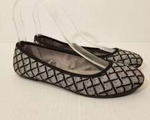 LifeStride Soft System Black White Flats Check