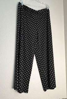 Quacker factory polka dot pull on flared pants XL