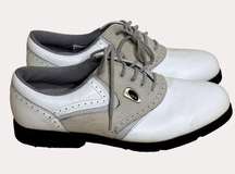 FootJoy SoftJoys Terrains Womens Golf Shoes Cleats White Beige 8 M bv