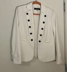 Kasper Fitted White Jacket