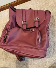 Faux Leather Backpack