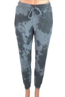 RD Style Gray Tie Dye Knitted Drawstring Pull On Crop Lounge Sweatpants Jogger S