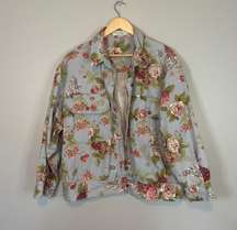 Vintage  Dry Good Colorful Floral Denim Jacket